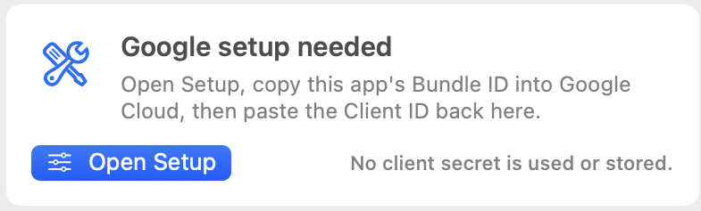 Lazyest Work Google 연결 설정 카드